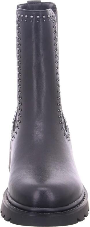 Tamaris Chelsea-boots blokhak enkellaars bikerboots bezet met glanzende studs - Foto 5