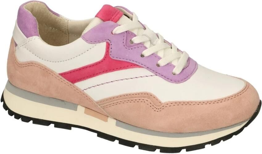 Gabor Sneaker 26.366.62 Wit Rosa Flieder Suède Combi