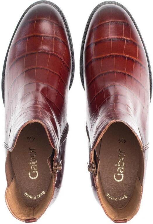 Gabor Cowboy enkellaars met krokoprint Brown Dames - Foto 2