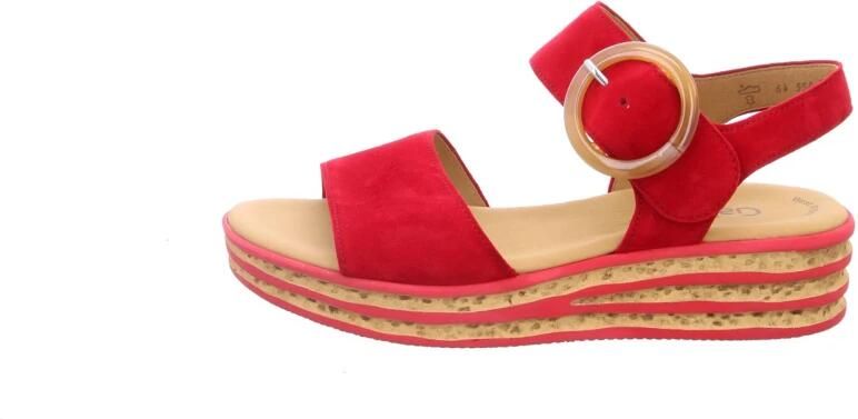 Gabor Sleehaksandaaltjes plateau zomerschoen sandaal met trendy decoratieve gesp