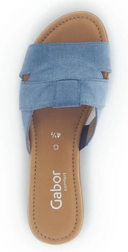 Gabor Slippers Rhodos blokhak zomerschoen comfort schoen in comfortabele wijdte g (= wijd)