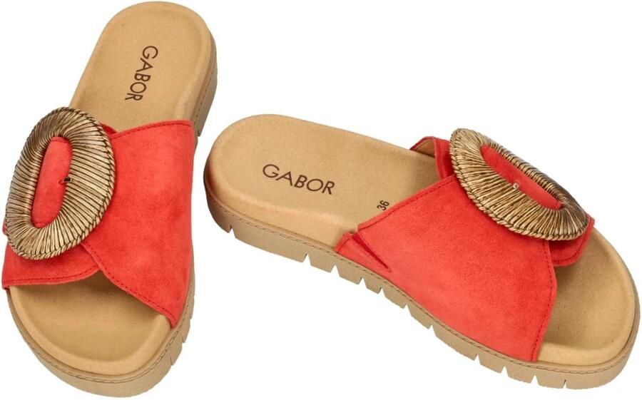 Gabor -Dames rood slippers & muiltjes - Foto 3