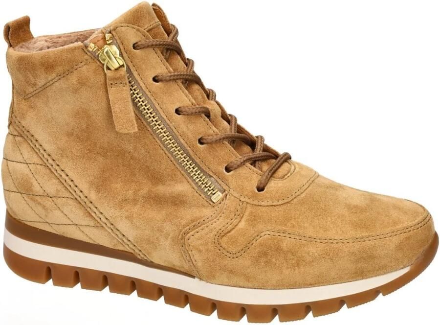 Gabor Comfort Hoge Sneaker Camel H-leest