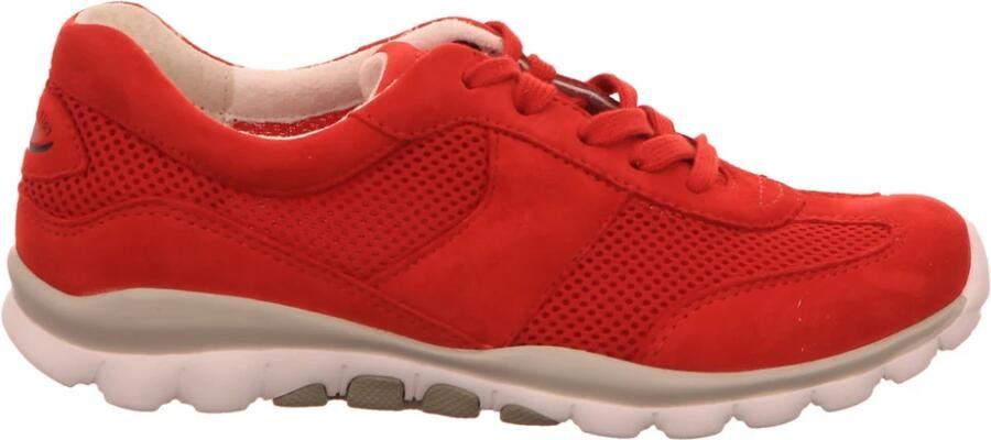 Gabor Rollingsoft Sneakers met sleehak met logo-opdruk vrijetijdsschoen halfschoen veterschoen
