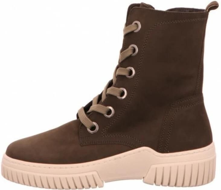 Gabor Beige Nubuck Leren Dames Enkellaarzen - Foto 3