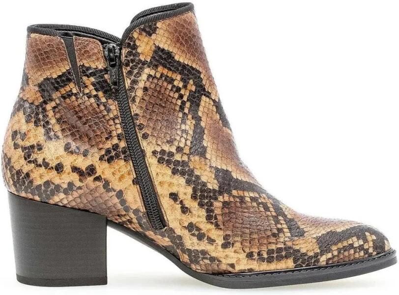 Gabor Whisky Bruine Reptiel Look Enkellaars Multicolor Dames - Foto 3