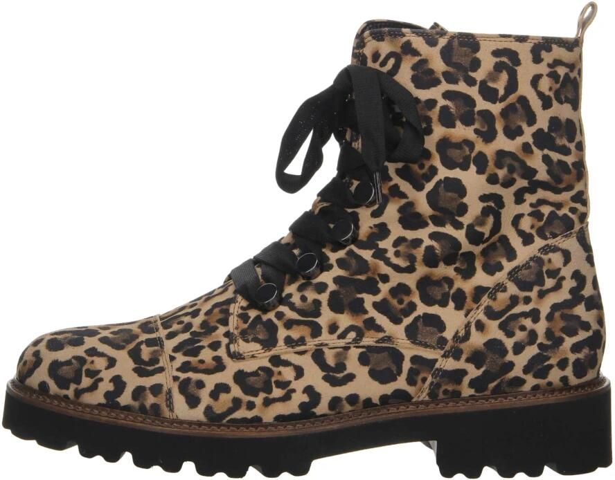 Gabor Enkellaars met luipaardprint en veters
