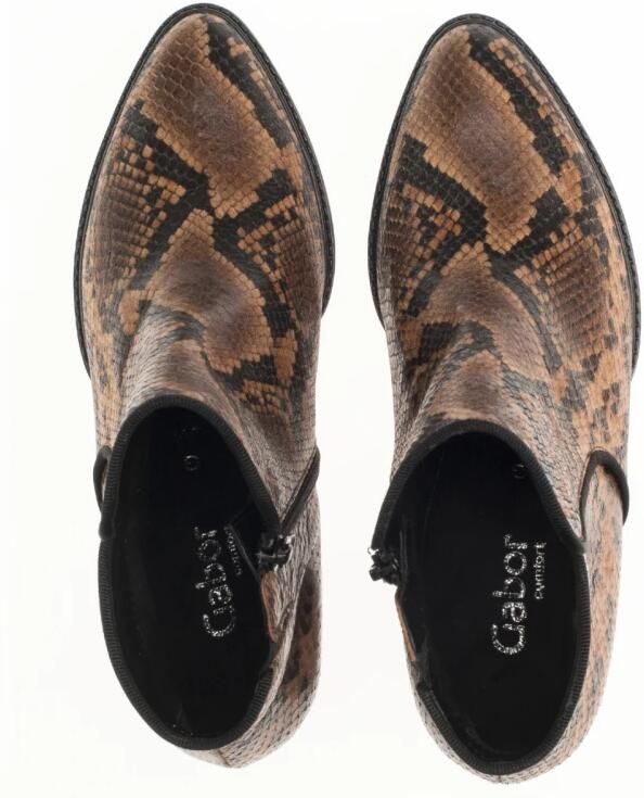 Gabor Whisky Bruine Reptiel Look Enkellaars Multicolor Dames - Foto 3