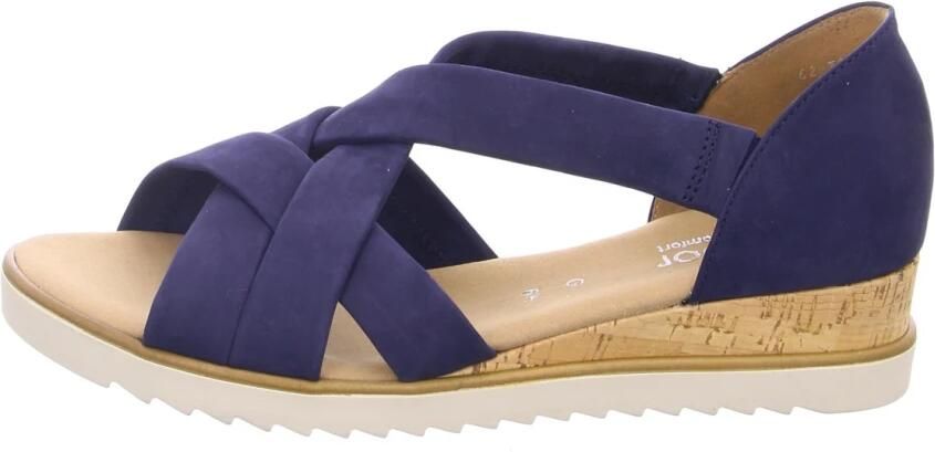 GABOR Sandalen met Hak Dames 782 Maat: 41 Materiaal: Suède Kleur: Donkerblauw - Foto 4