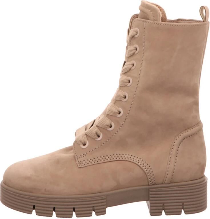 Bruin Tinten 745.4 Veterboots Laarzen Met Veters Dames Taupe
