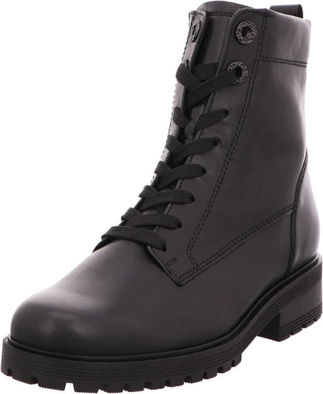 Gabor Vrouwen Leren Veterboots Laarzen Damesschoenen 71.721 Zwart - Foto 7