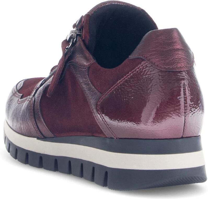 Gabor Lace-Zip Paarse Sneaker Dames