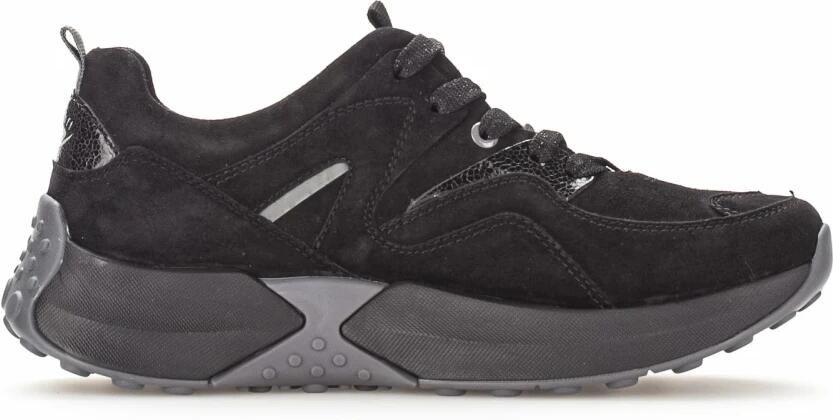 Gabor Zwarte Fluwelen Mand Sneakers Black Dames - Foto 2