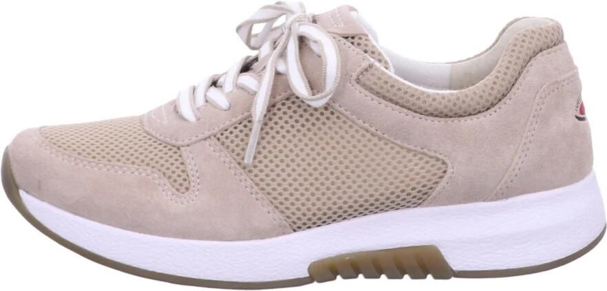 Gabor Rollingsoft Sneakers met sleehak vrijetijdsschoen lage schoen veterschoen in zomerse materiaalmix - Foto 3