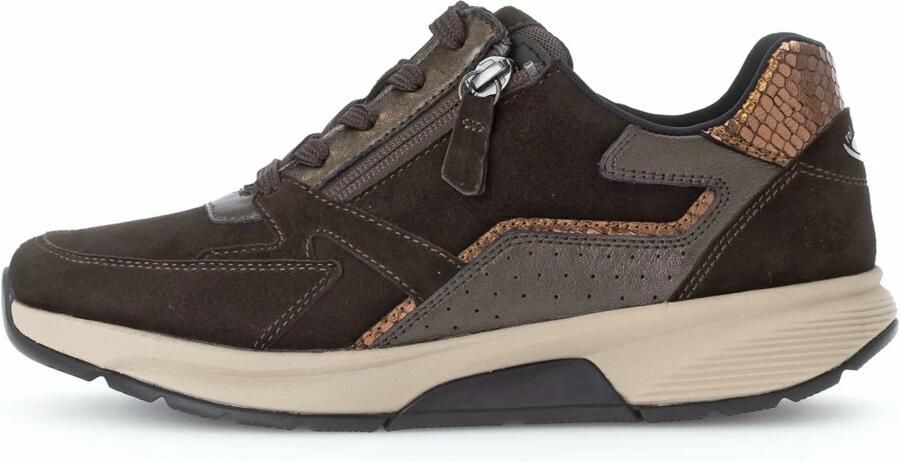 Gabor Rollingsoft Sneakers met sleehak veterschoen halfhoge schoen vrijetijdsschoen met extra ritssluiting