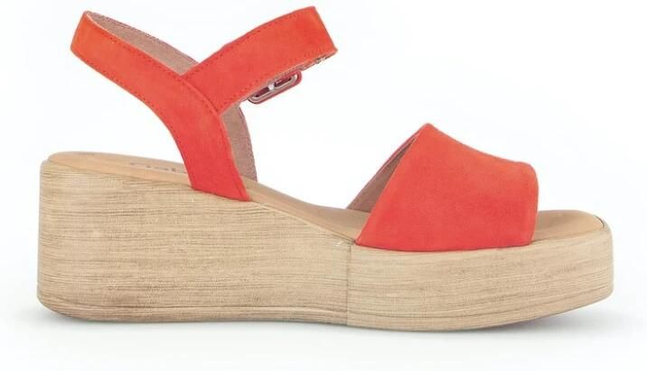 GABOR Sandalen met Hak Dames 531 Maat: 38 Materiaal: Suède Kleur: Oranje - Foto 6