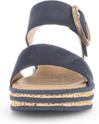 Gabor Sleehaksandaaltjes zomerschoen sandaal sleehak met grote decoratieve gesp - Foto 2