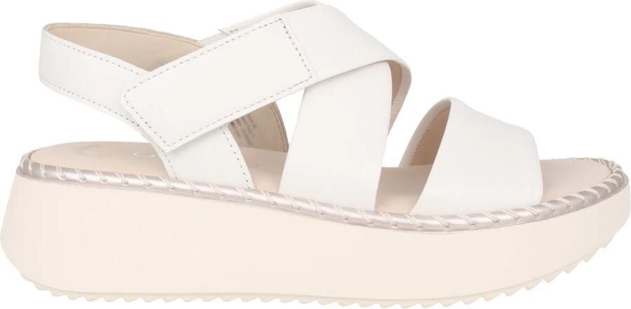 Gabor Witte Leren Dames Sandaal Licht Comfortabel