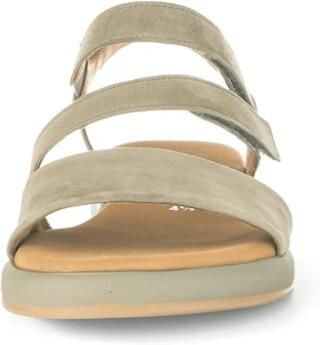 Gabor Beige Suède Sandalen met Velcro Sluiting Beige Dames - Foto 5