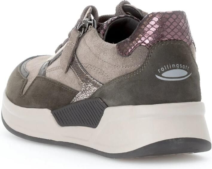 Gabor rollingsoft sensitive 56.957.30 dames rollende wandelsneaker grijs