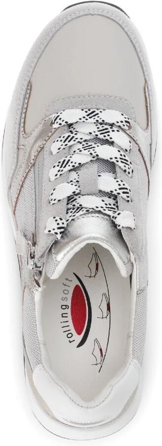 Gabor rollingsoft sensitive 66.958.30 dames rollende wandelsneaker grijs