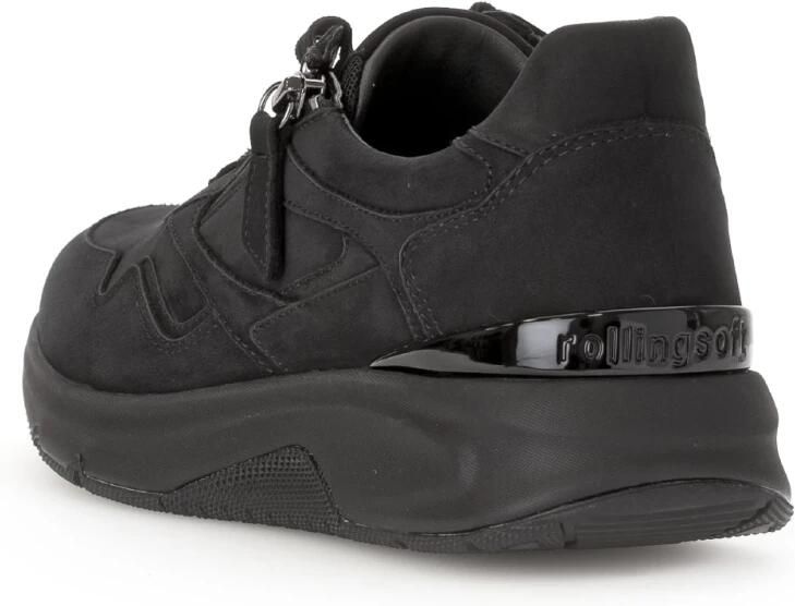 Gabor rollingsoft sensitive 06.896.47 dames rollende wandelsneaker zwart