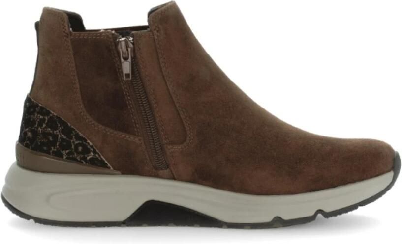 Gabor Rollingsoft Chelsea-boots Plateau high top-sneaker veterschoen met grip-profiel