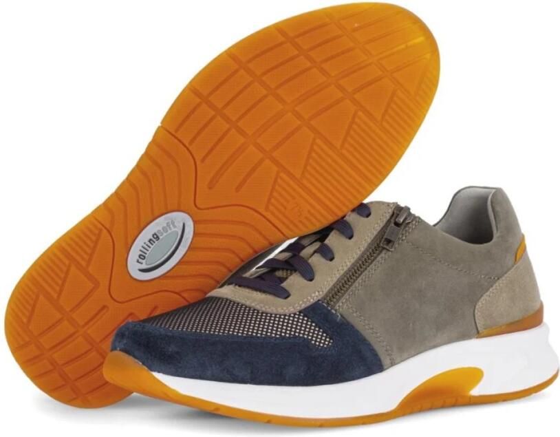 Gabor Rollingsoft Gabor Rolling Soft Heren sneakers Blauw groen combinatie Artikel - Foto 3