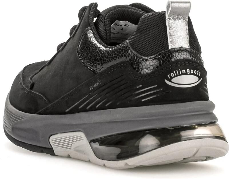 Gabor rollingsoft sensitive 36.844.47 dames rollende wandelsneaker zwart