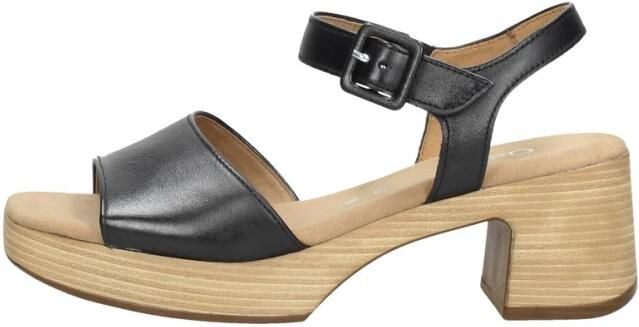 Gabor Verhoog je stijl met zwarte suède hoge hak sandalen Black Dames
