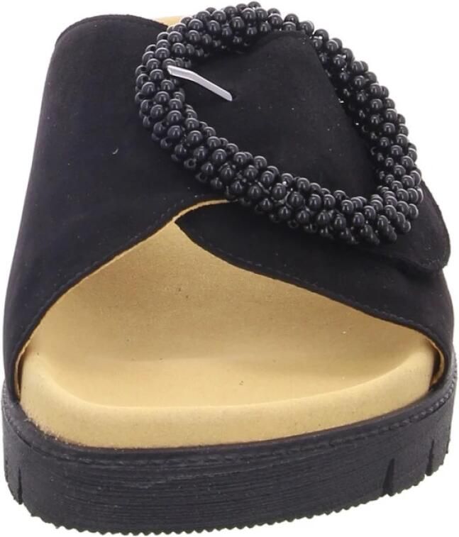 Gabor Slippers plateau zomerschoen slippers met sierparels aan de decoratieve gesp - Foto 2