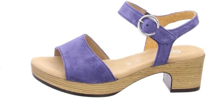 Gabor Sandaaltjes Kreta blokhak zomerschoen bandjessandaal met glitterprint breedte g