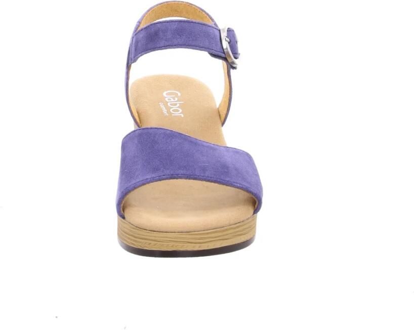 Gabor Sandaaltjes Kreta blokhak zomerschoen bandjessandaal met glitterprint breedte g - Foto 2