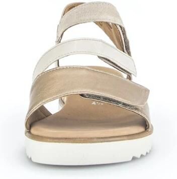 Gabor Sandaaltjes Genua zomerschoen sandaal wig hak met kurk-beslag in schoenbreedte g - Foto 3