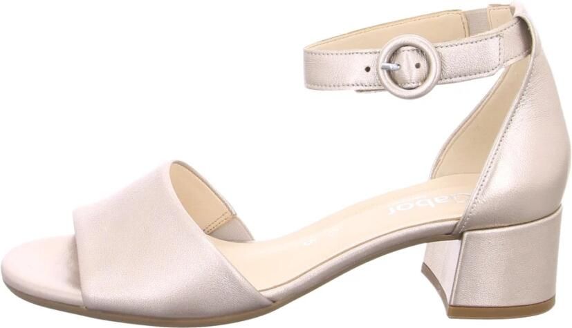 GABOR Sandalen met Hak Dames 902 Maat: 38 Materiaal: Suède Kleur: Beige - Foto 8