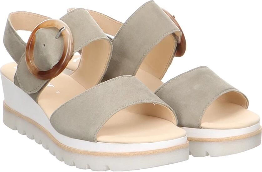 Gabor Velours Sleehak Sandalen Vrouwen Verstelbaar - Foto 5