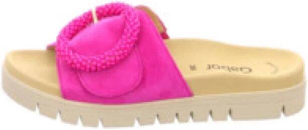 Gabor Slippers plateau zomerschoen slippers met sierparels aan de decoratieve gesp - Foto 2