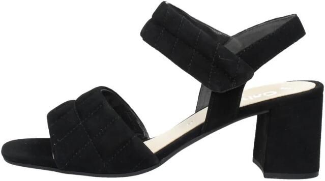 Gabor Zwarte Suède Sandalette met 6cm Hak Black Dames - Foto 3