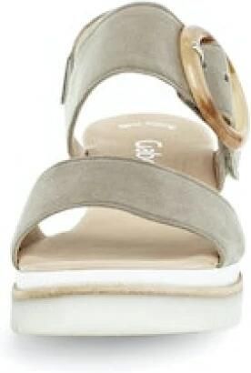 Gabor Sleehaksandaaltjes zomerschoen sandaal keilhak met mooie decoratieve gesp - Foto 2