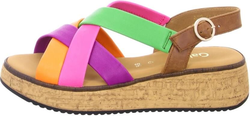 Gabor Sleehaksandaaltjes Florence plateau zomerschoen in kleurrijk design wijdte g (=wijd) - Foto 10