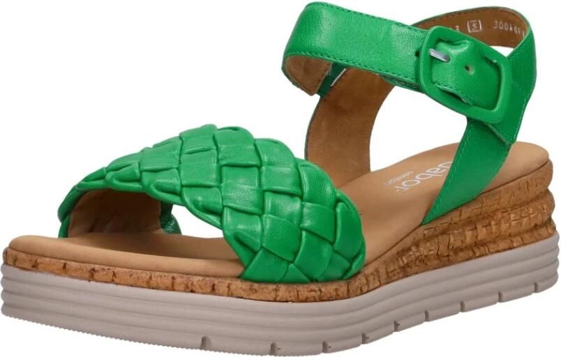 Gabor Sandalen Plat Sandalen Plat groen - Foto 2