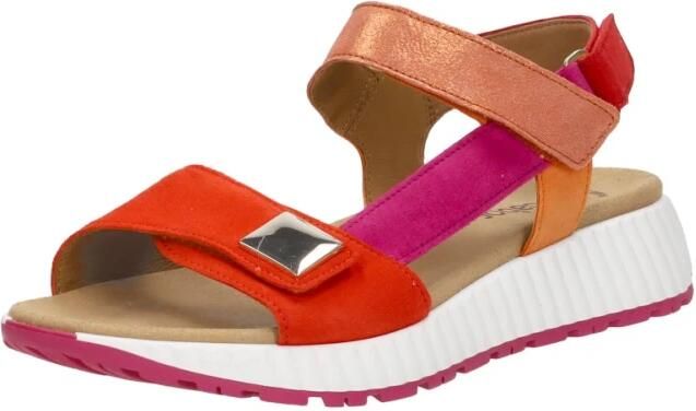 Gabor Sandalen Plat Sandalen Plat oranje - Foto 3