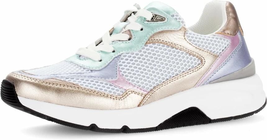 Gabor Rollingsoft Sneakers met sleehak vrijetijdsschoen halfschoen veterschoen met gepolsterde schacht - Foto 5
