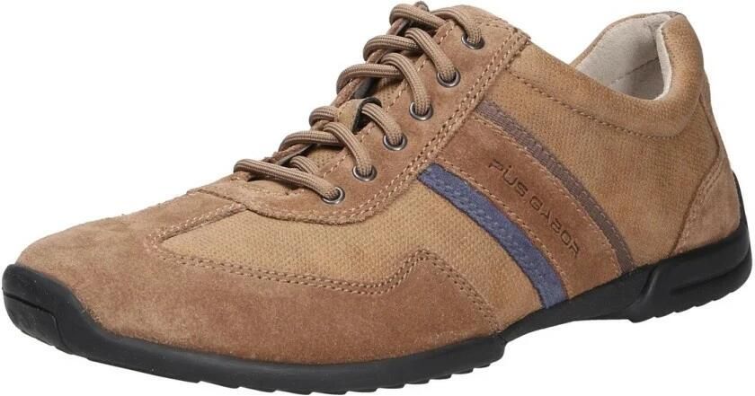 Pius Gabor Sneakers vrijetijdsschoen lage schoen veterschoen met logo wijdte g (=wijd)