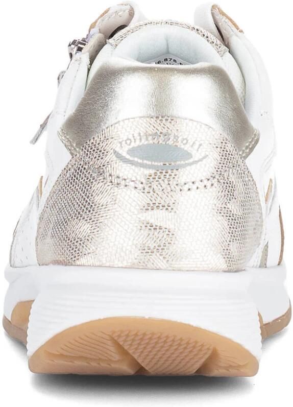 Gabor Rollingsoft Sneaker Veter en Rits Wit Goud Leer - Foto 2