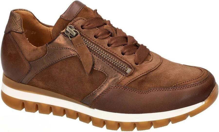 Gabor Bruine manden in lederen combinatie Brown Dames