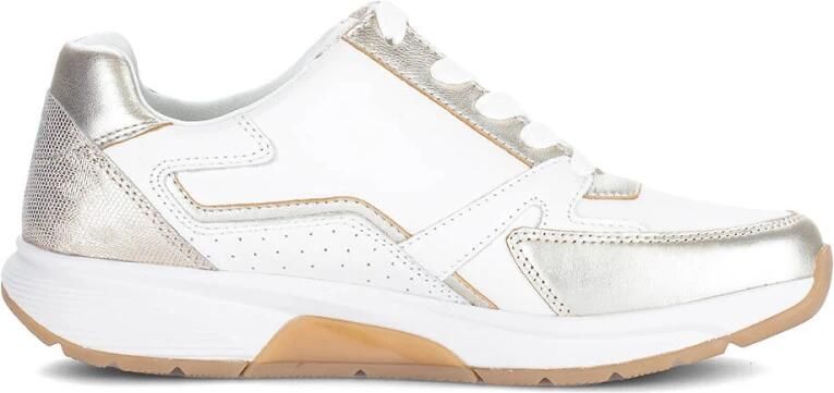 Gabor Rollingsoft Sneaker Veter en Rits Wit Goud Leer - Foto 16