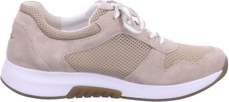 Gabor Rollingsoft Sneakers met sleehak vrijetijdsschoen lage schoen veterschoen in zomerse materiaalmix - Foto 4