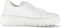 Gabor Plateausneakers vrijetijdsschoen lage schoen veterschoen met contrast-raamnaad - Wit