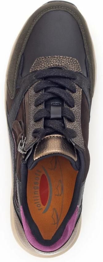 Gabor rollingsoft sensitive 56.878.63 dames rollende wandelsneaker zwart - Foto 6